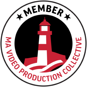 Badge: Lighthouse logo - Member of Massachusetts Video Production Collective